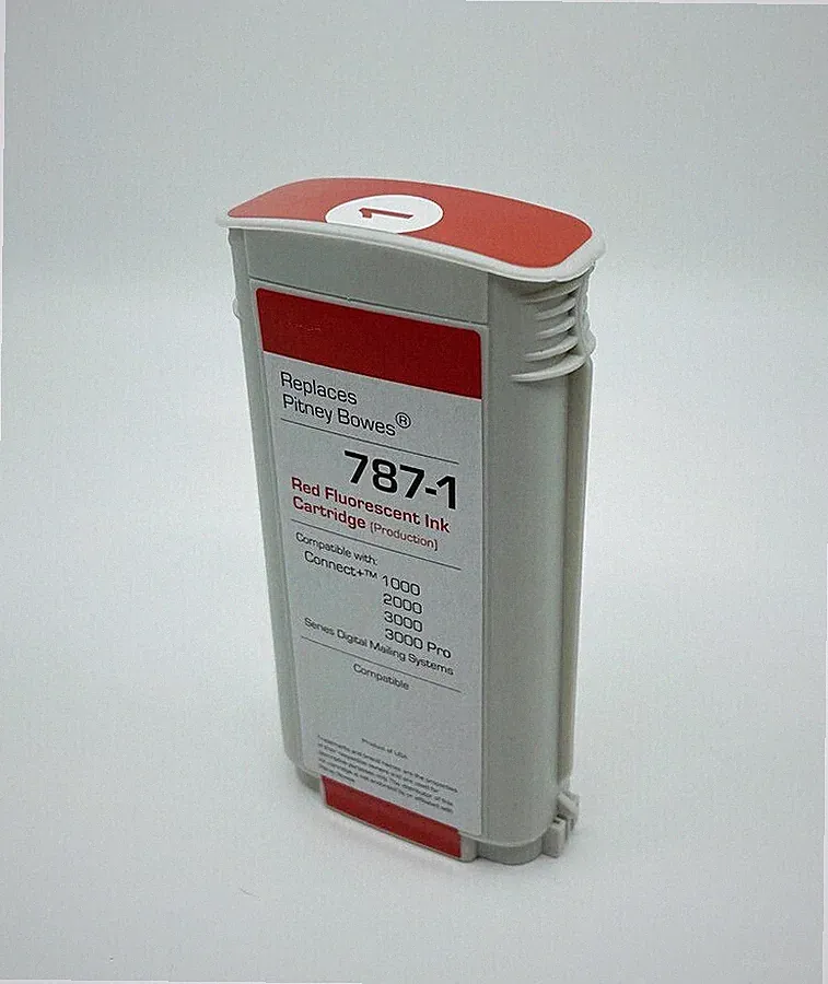 2 Pitney Bowes SendPro C+ 787-1 red ink cartridge Connect+ Series Mailing System