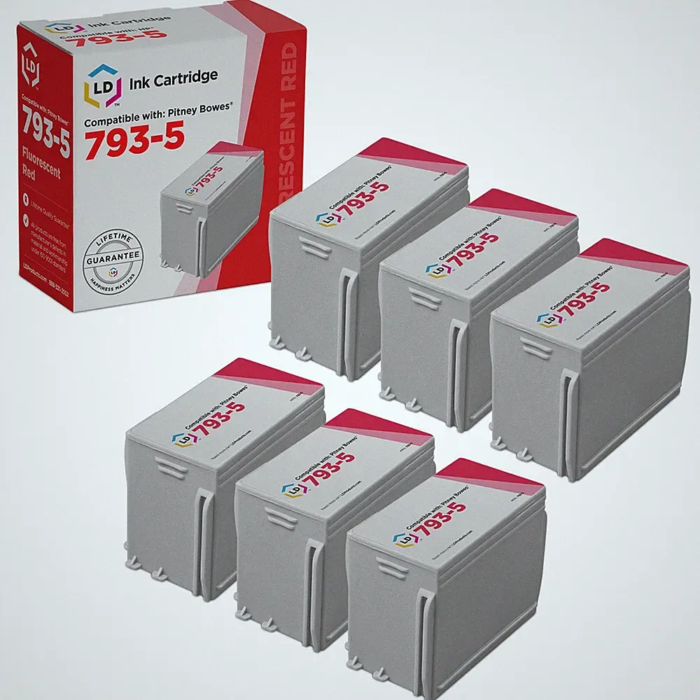 LD Comp Pitney Bowes 793-5 6pk Ink Mailing P700 DM100i DM125 DM200L