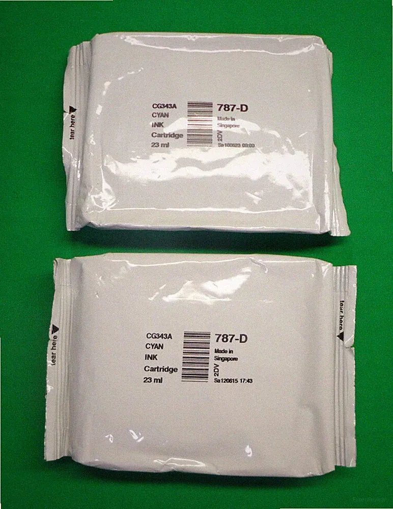 (Lot of 2)NEW Pitney Bowes Connect+ 1000 Printer Ink Cartridge 787-D CYAN CG343A