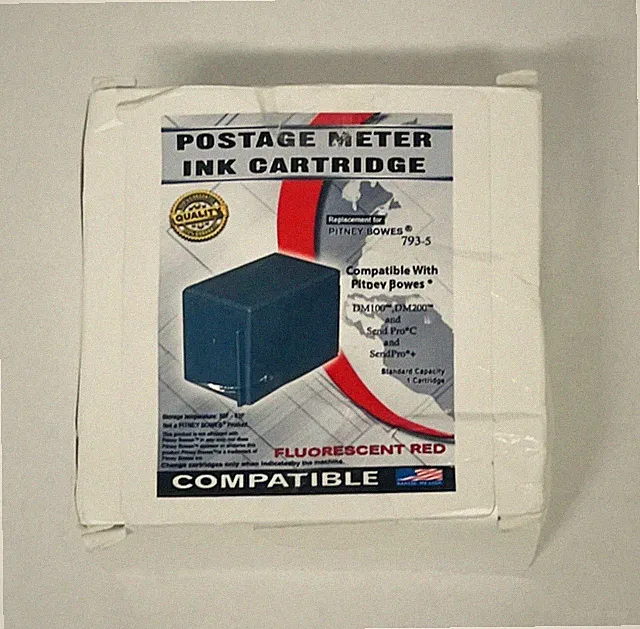 Pitney Bowes Compatible 793-5 Fluorescent Red Ink Cartridge DM100 200 SendPro C